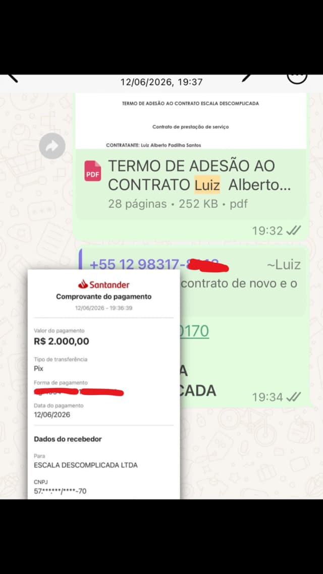 Depoimento de aluno