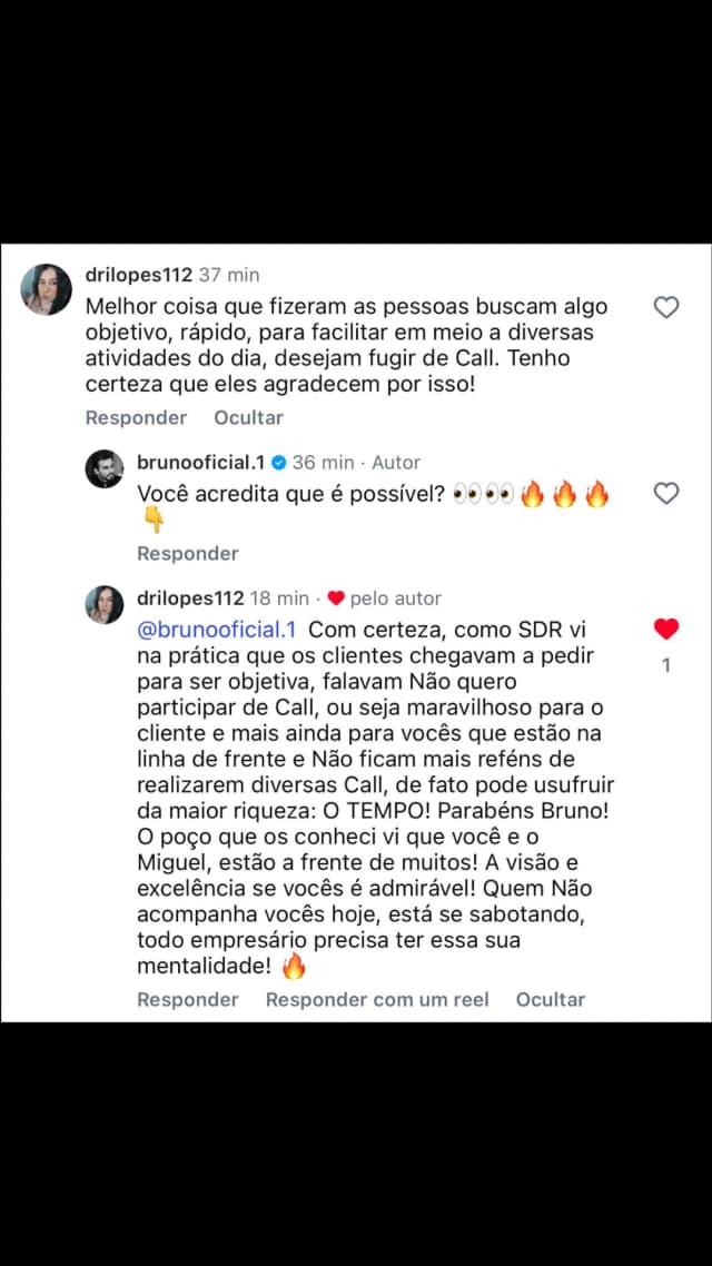 Depoimento de aluno