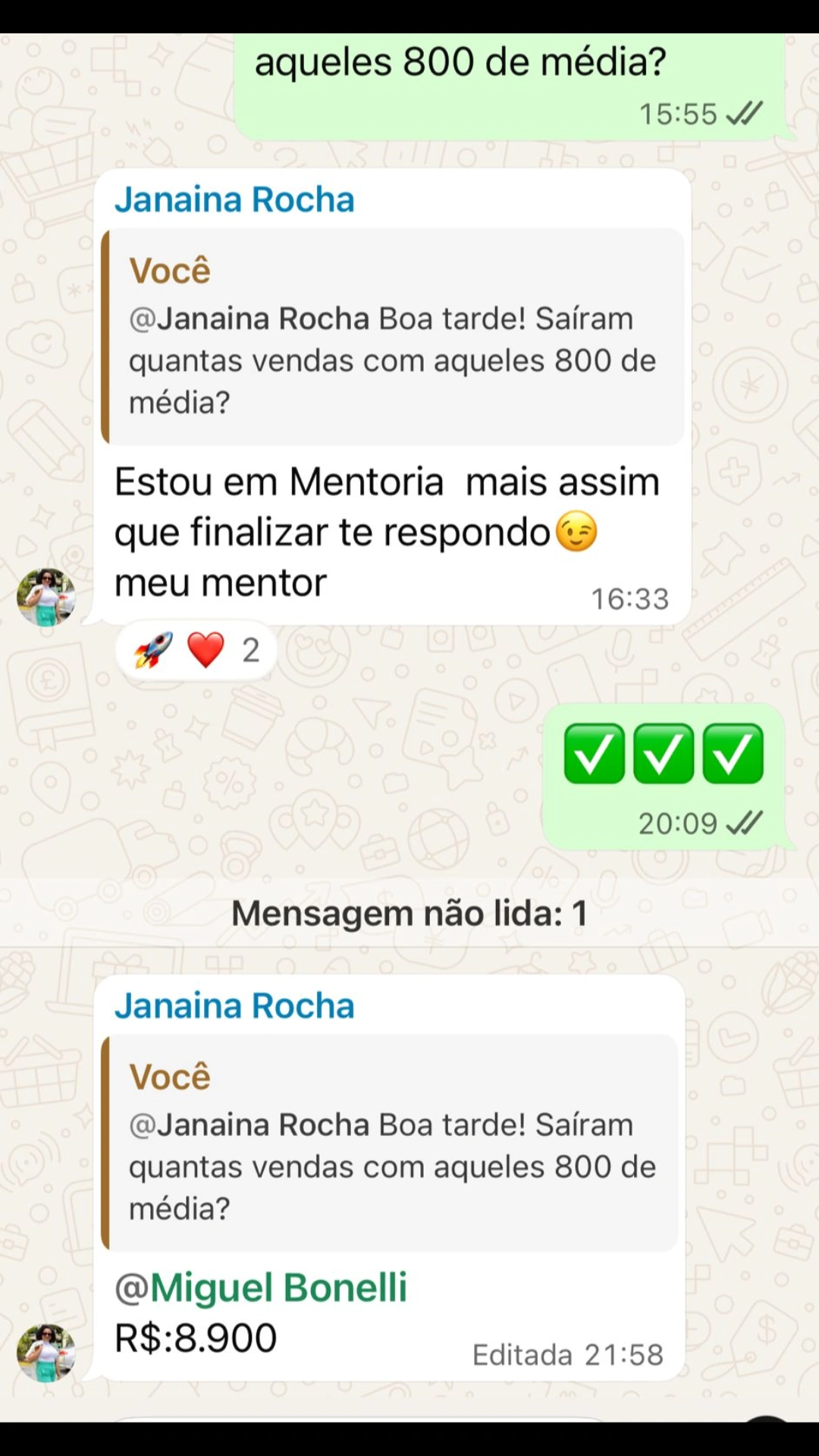 Depoimento de aluno